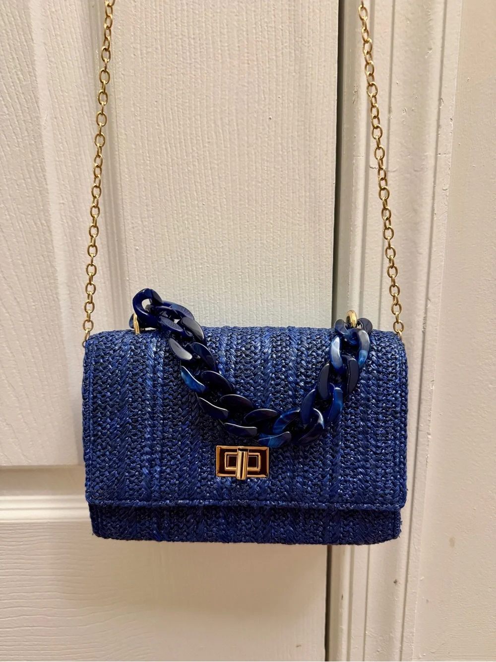 Shiraleah Marisol Woven Mini Bag in Navy Blue